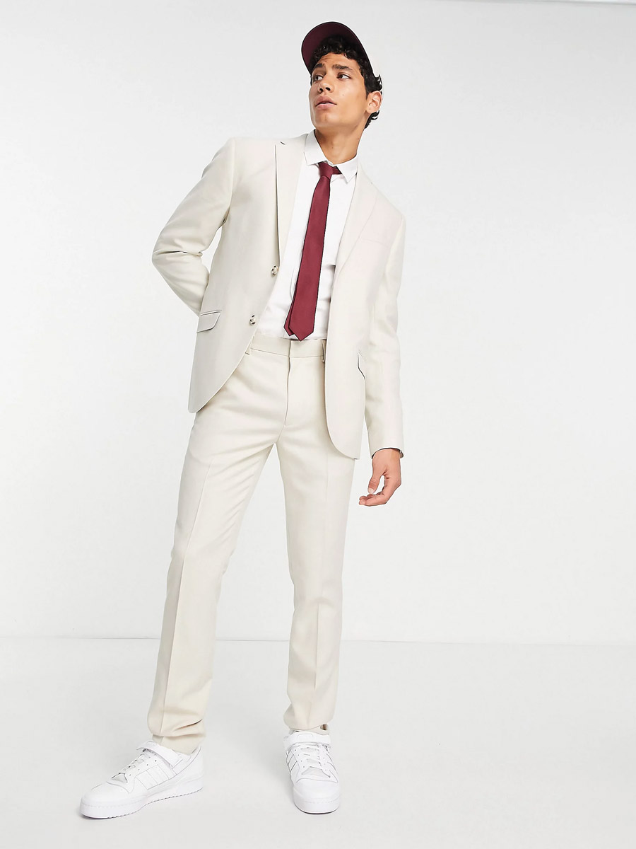 Light Beige Men Suit