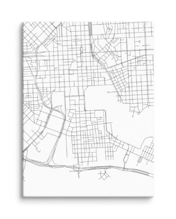 Downtown Baltimore Minimalist Map Canvas