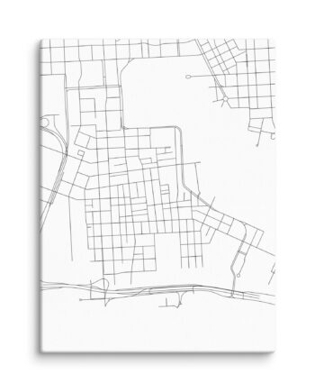 Federal Hill Minimalist Map Canvas